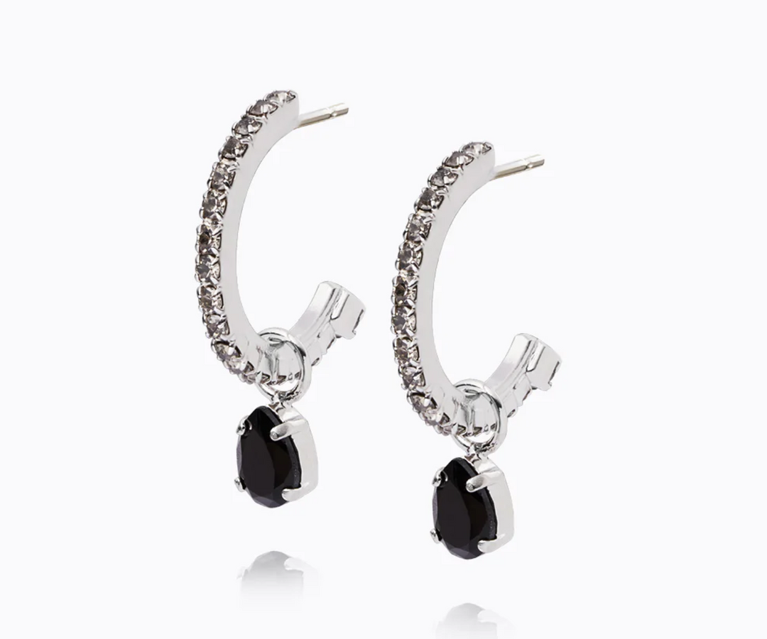 Tracy Loop Earrings Rhodium