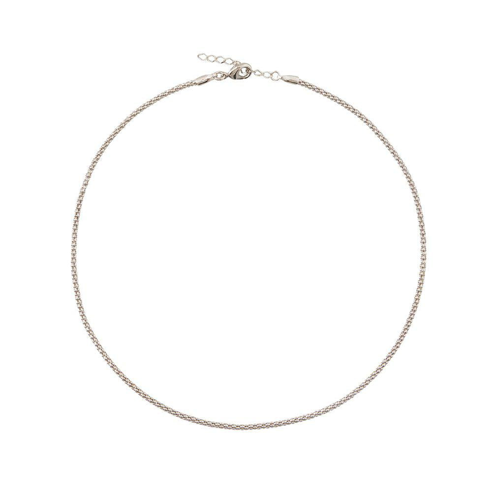 Petite Rope Necklace Rhodium