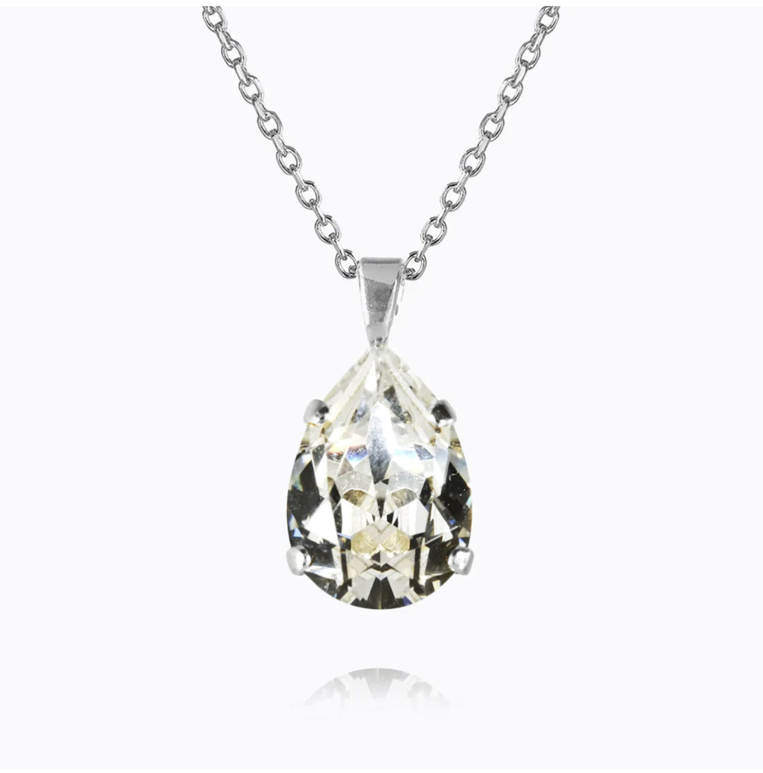 MINI DROP NECKLACE RHODIUM