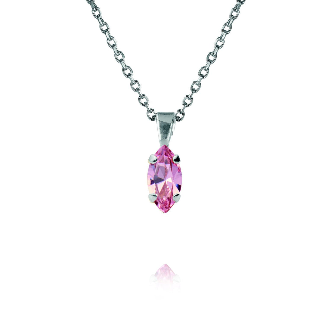 PETITE NAVETTE NECKLACE RHODIUM