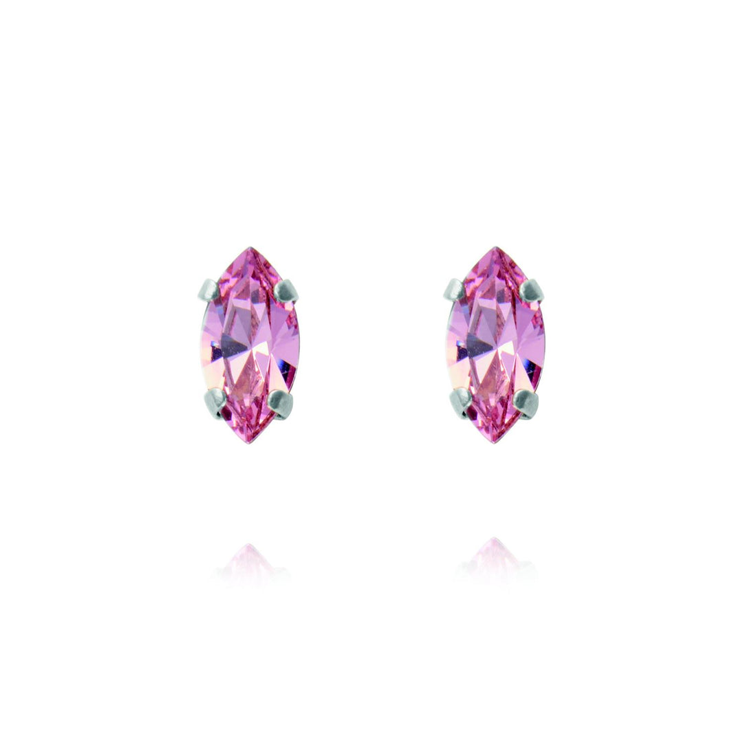 PETITE NAVETTE EARRINGS RHODIUM