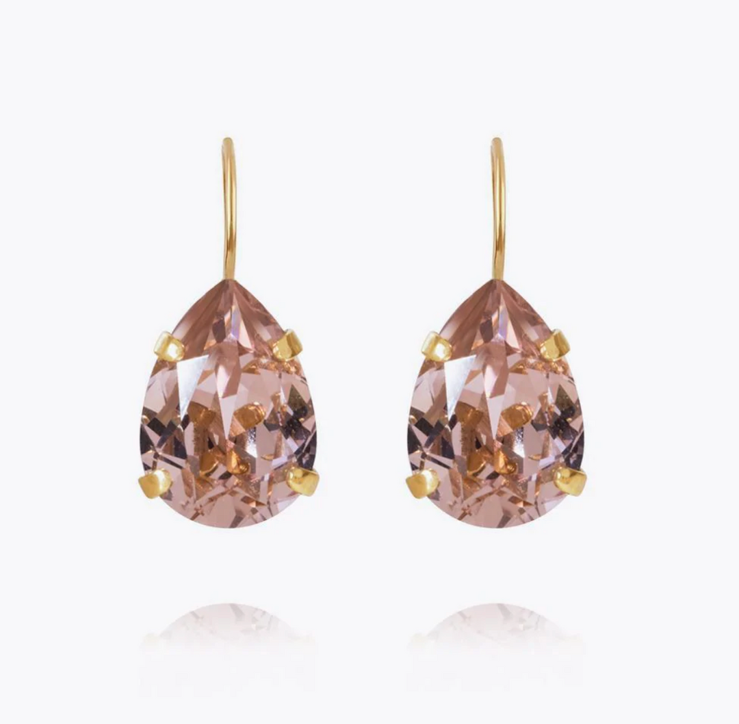 Mini Drop Clasp Earrings Gold