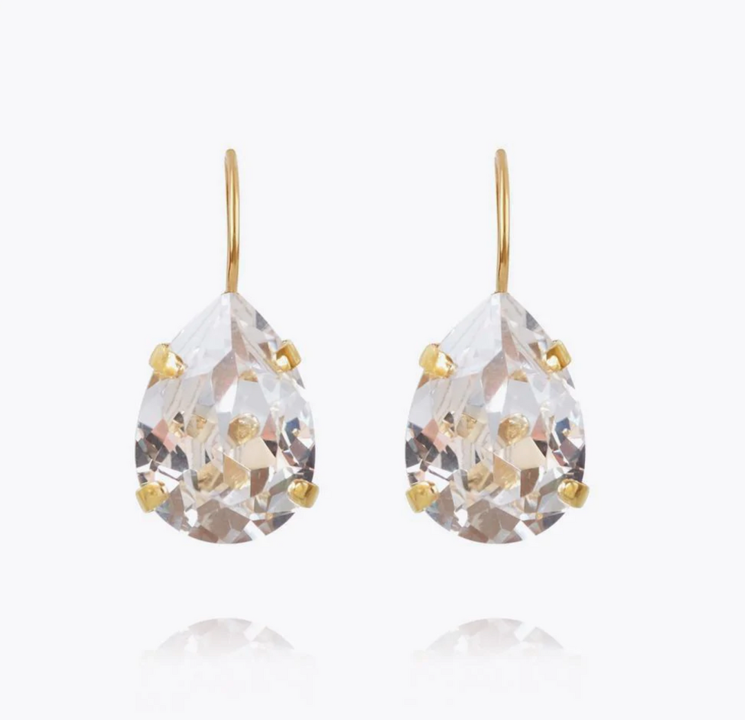 Mini Drop Clasp Earrings Gold