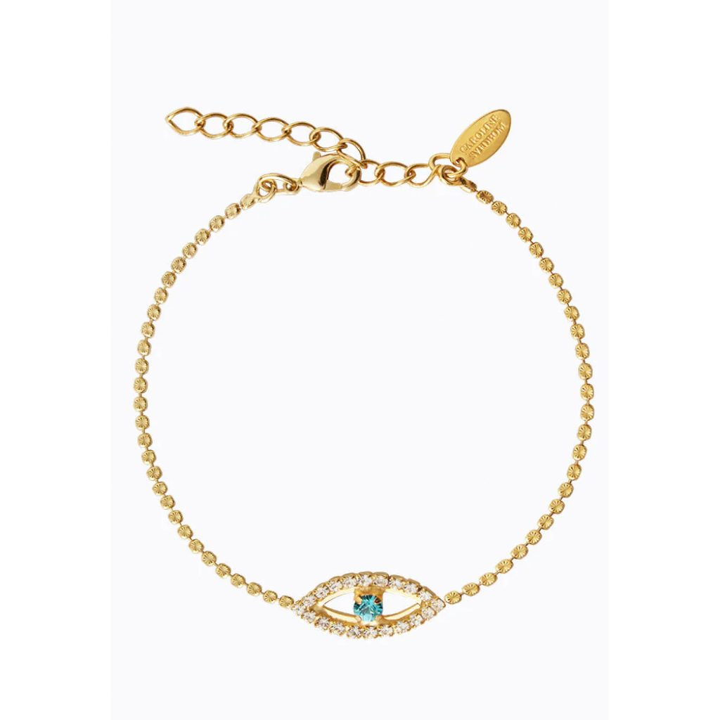 Greek Eye Ankle Chain Gold