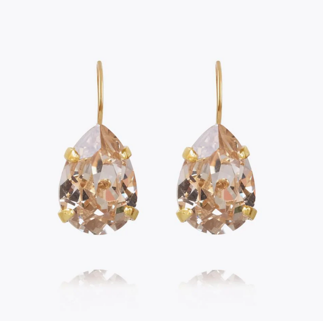 Mini Drop Clasp Earrings Gold
