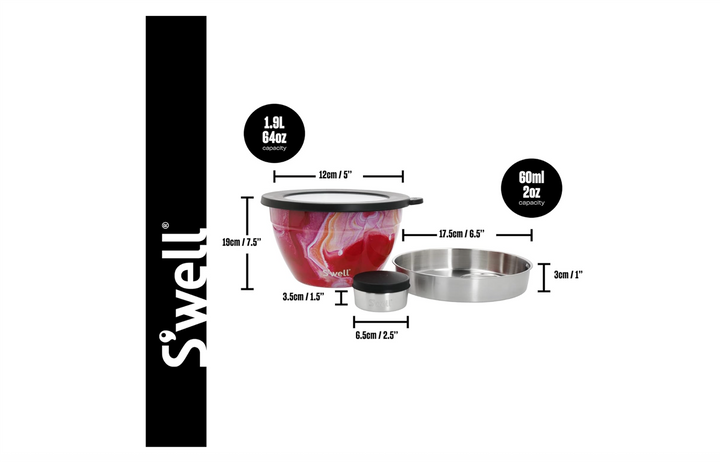 Rose Agate Salad Bowl Kit 64oz