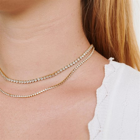 Melina Crystal Necklace Stainless Steel