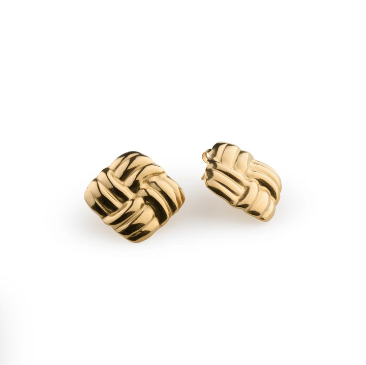Hilde Knot Stud Earrings Stainless Steel