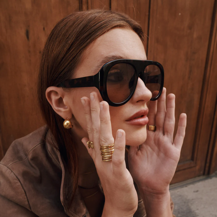 Selena Chunky Stud Earrings Stainless Steel