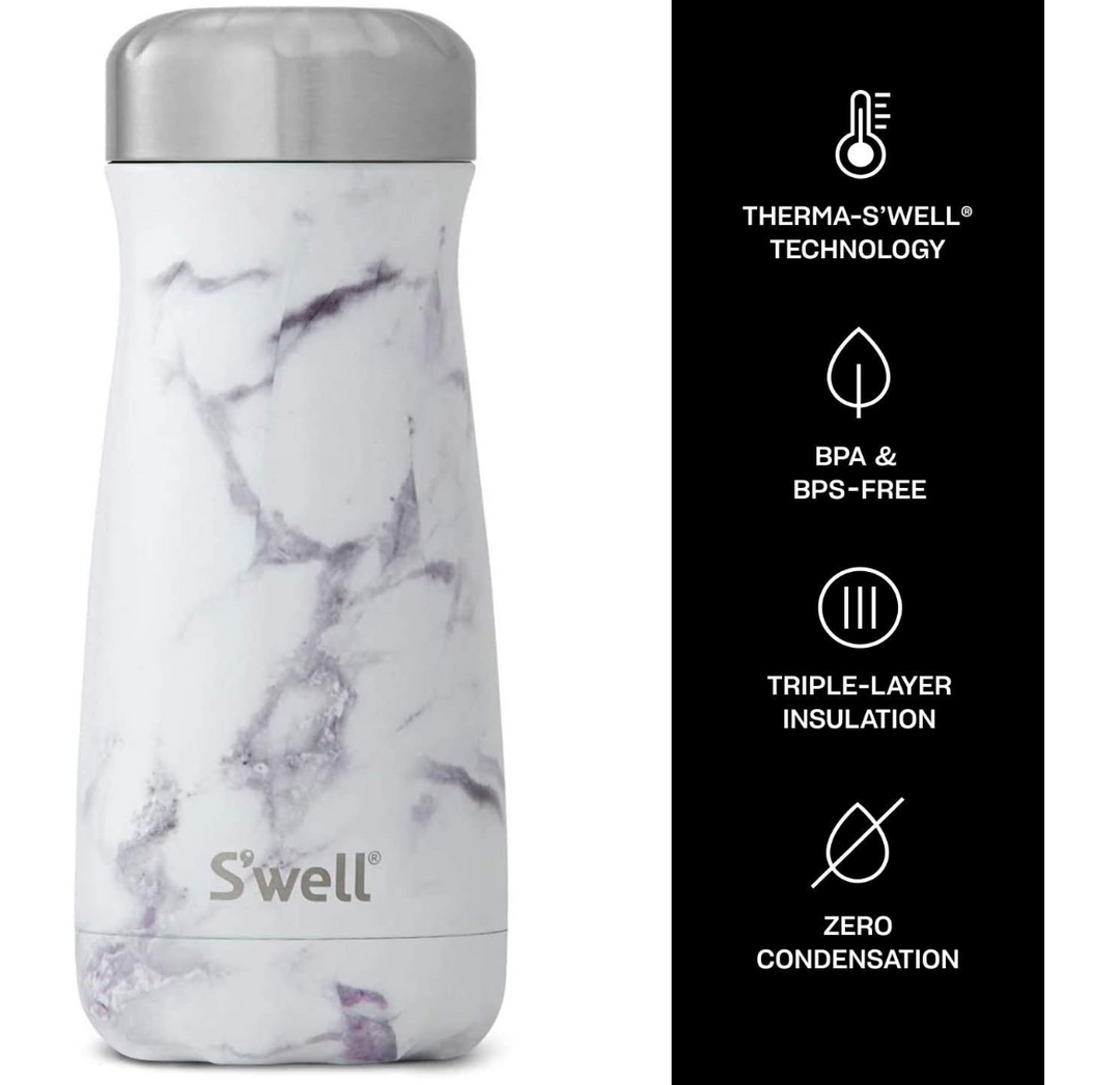 White Marble Traveler 12OZ