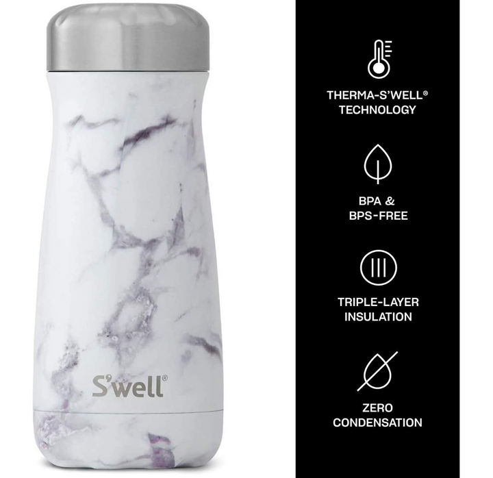 White Marble Traveler 12OZ