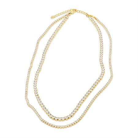 Melina Crystal Necklace Stainless Steel