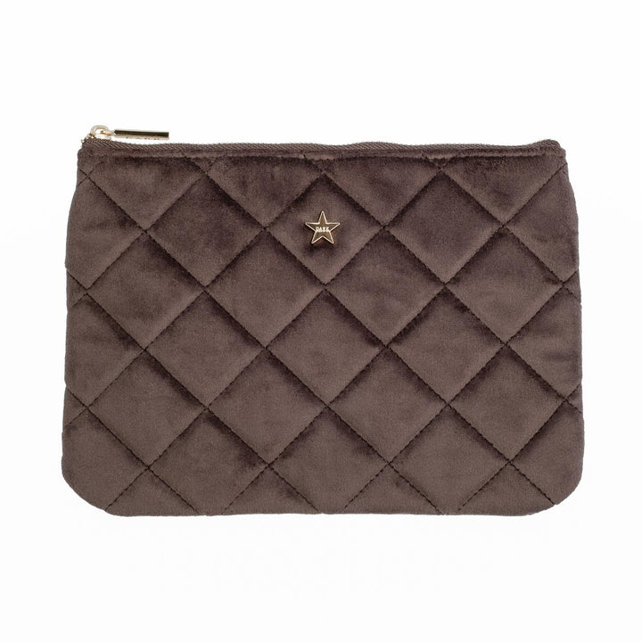 Velvet Quilted Small Pouch