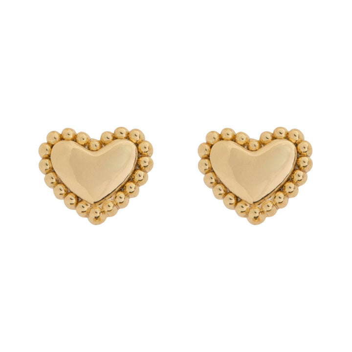 June Small Heart Stud Earrings
