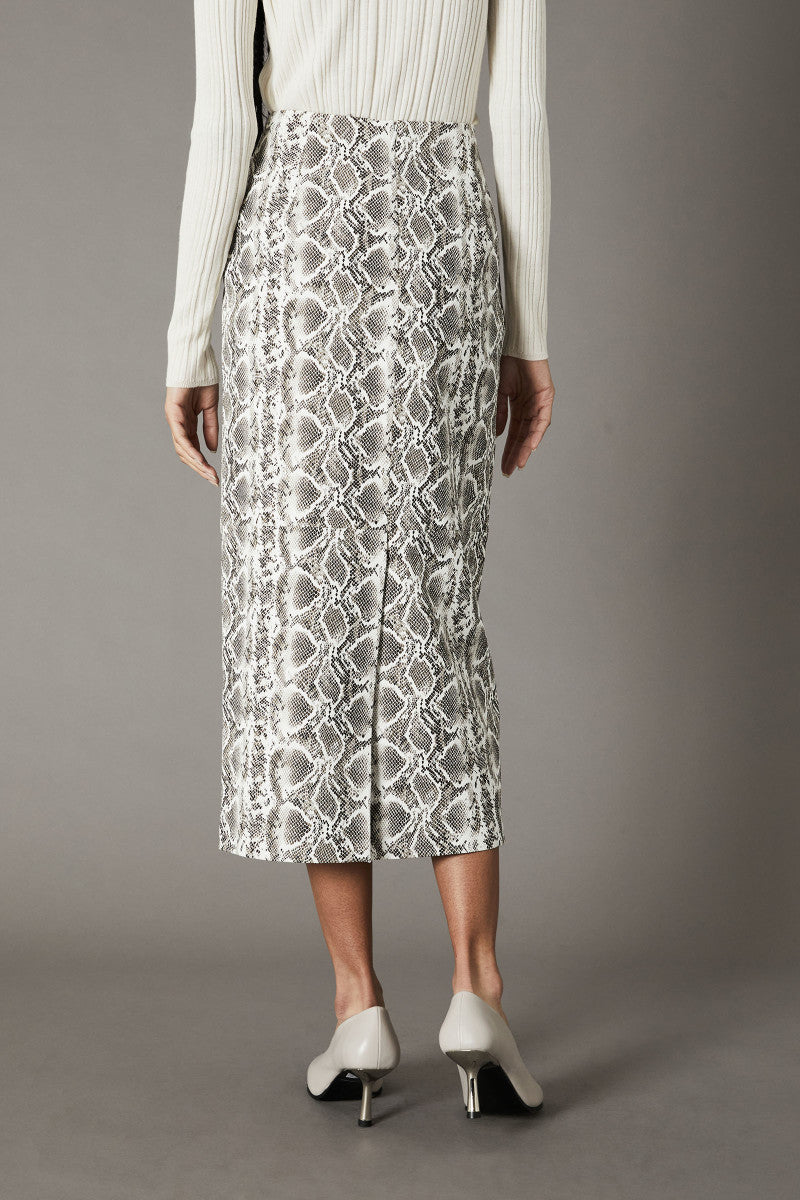 SNAKE PU SKIRT