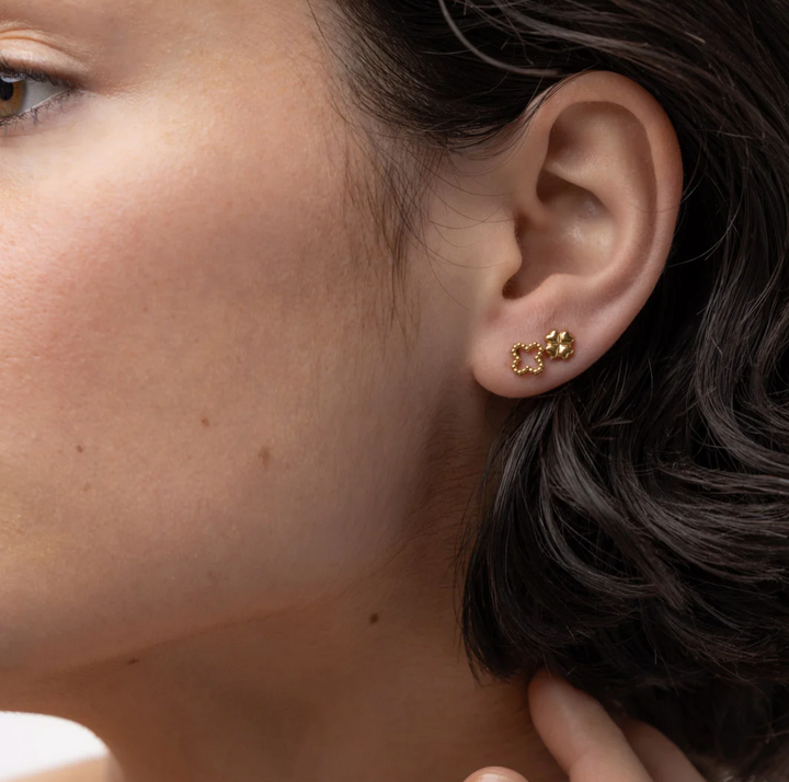 Irma Clover Stud Earrings Stainless Steel