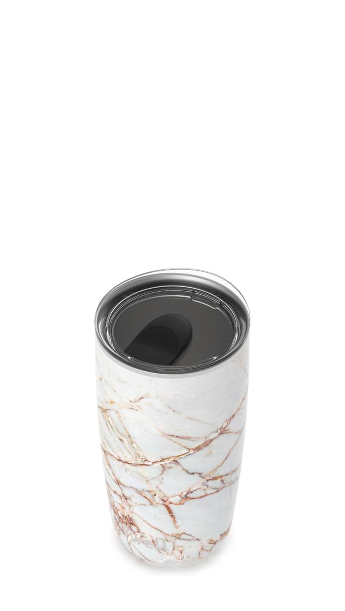 Calacatta Gold Tumbler With Lid 18oz