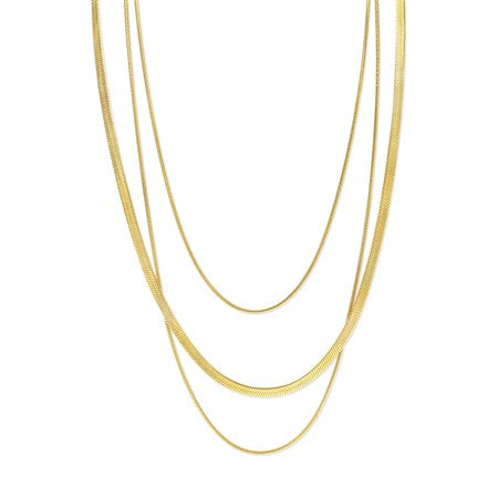 Matilde Triple Chain Necklace Stainless Steel