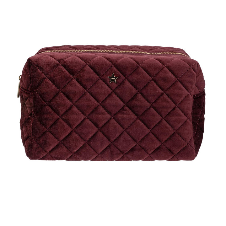 Velvet Square Quilted Make-Up Pouch Large
