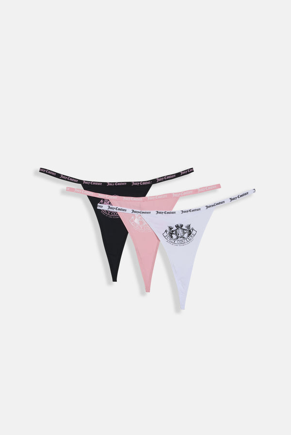Dog Crest Thong 3 Pack