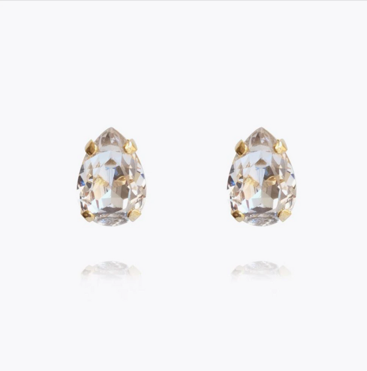 Petite Drop Stud Earrings Gold
