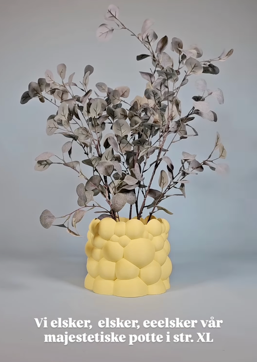 Bubble Planter Fuzzy Pastel XL
