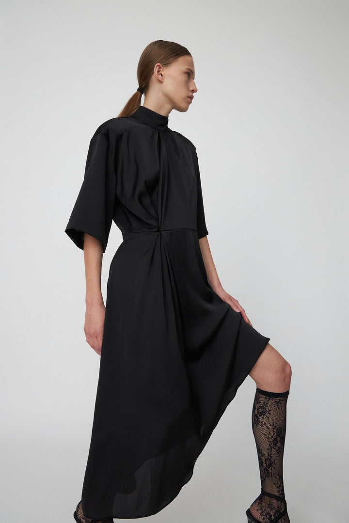 High Neck Drapy Dress