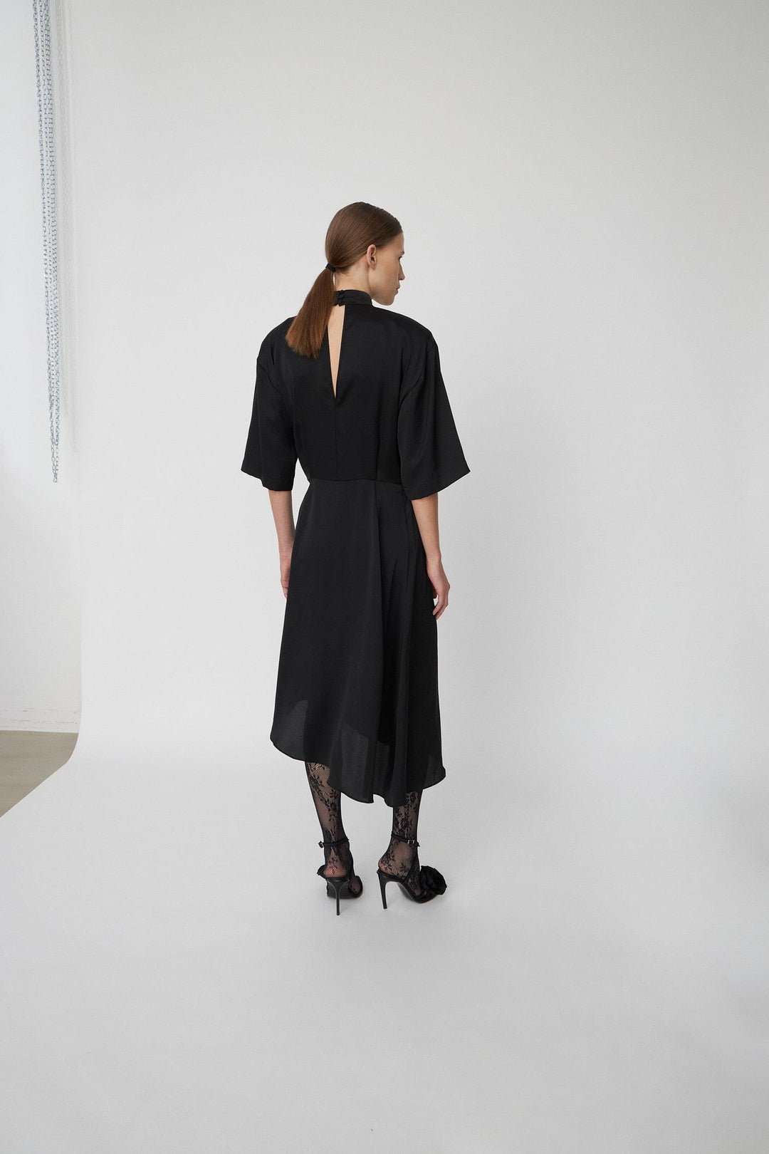 High Neck Drapy Dress