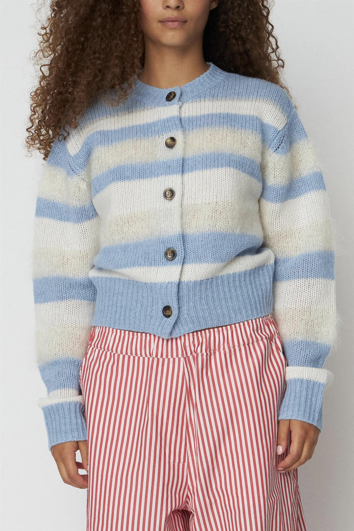 Striped Mohair Cardigan