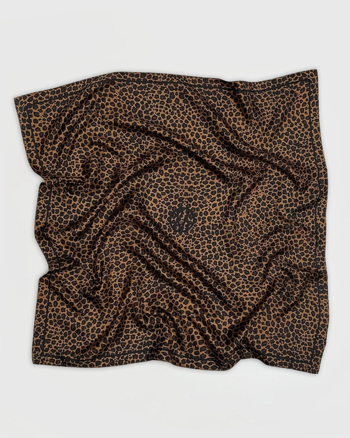 Leo Print Scarf Brown & Black 80x80