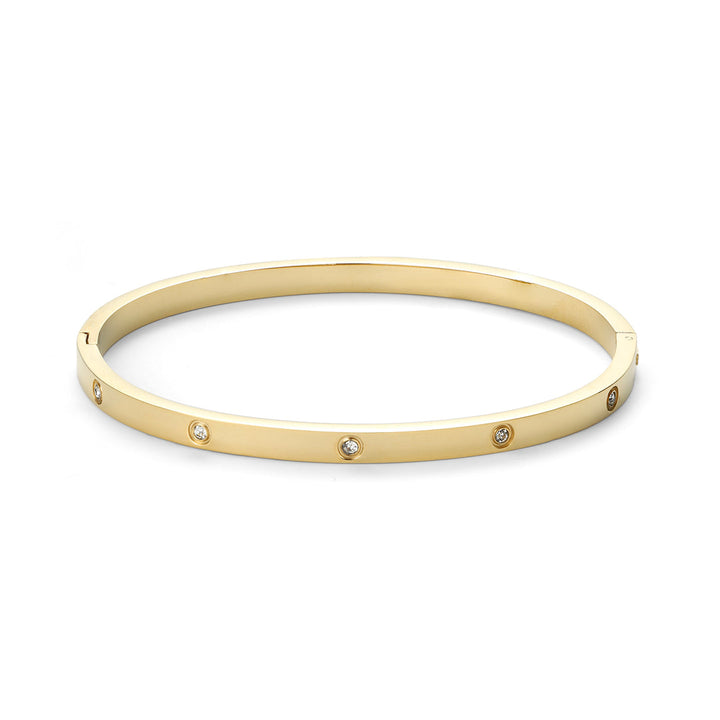 Fiona Crystal Bangle Bracelet Stainless Steel