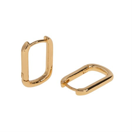 Paula Rectangular Hoop Earrings Stainless Steel