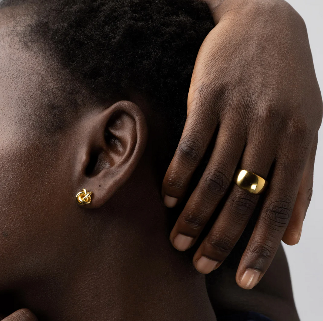Venus - Dome Chunky Ring Stainless Steel - Gold