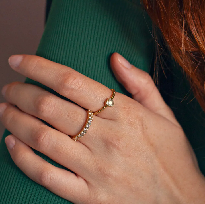 Emi Heart Shaped Crystal Ring