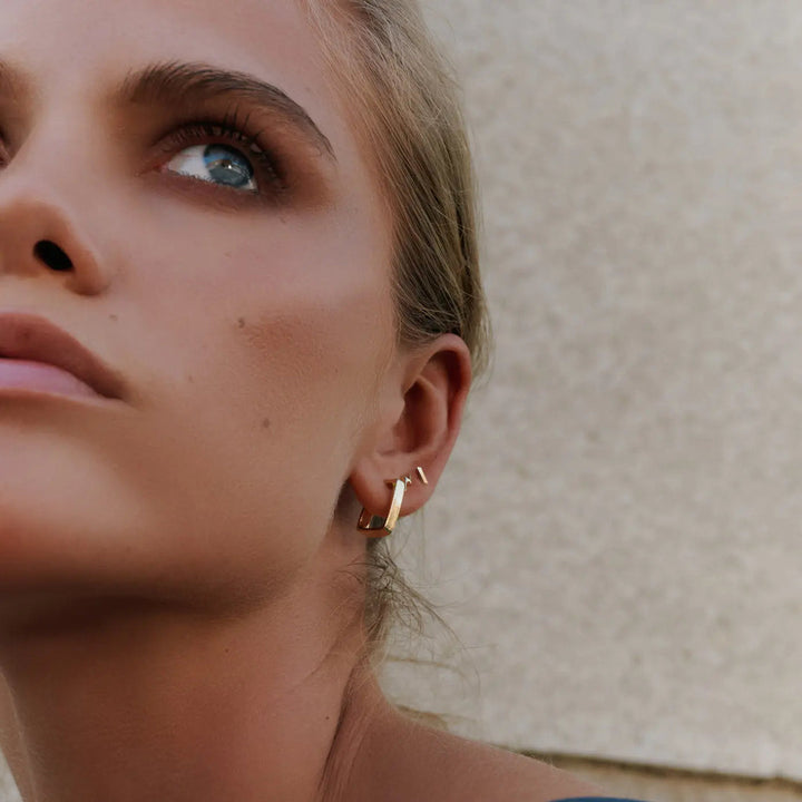 Max Square Hoop Stud Earrings