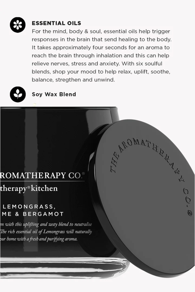 Therapy Kitchen Candle 260ml - Lemongrass, Lime & Bergamot