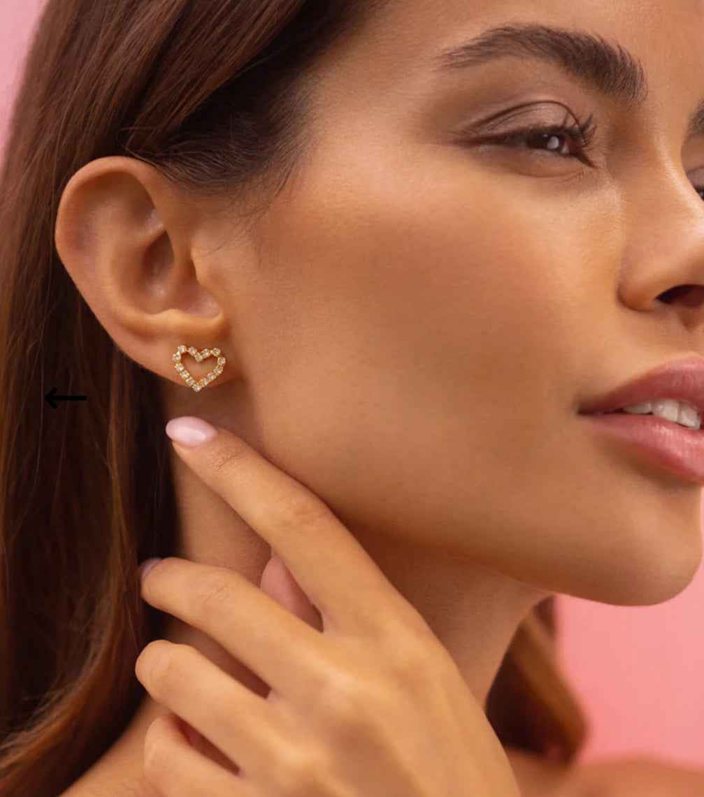 Sweetheart Earrings Gold