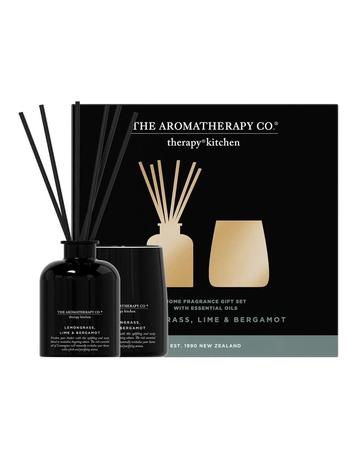 Therapy Kitchen Mini Candle & Diffuser Set Lemongrass & Bergamot
