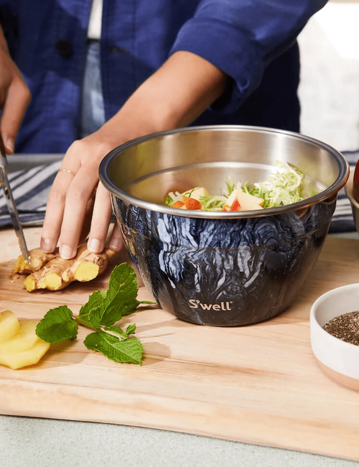 Azurite Marble Salad Bowl Kit 64oz