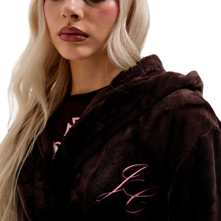 Crown Plush Hooded Robe