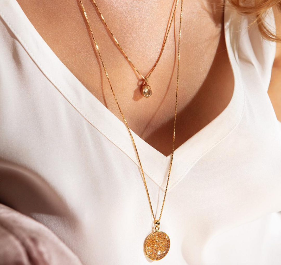 PETITE DROP NECKLACE GOLD