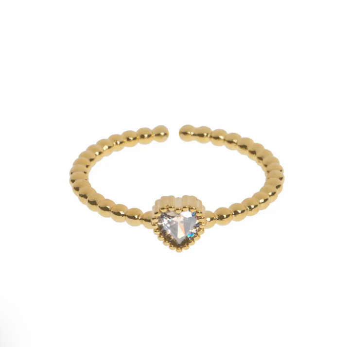Emi Heart Shaped Crystal Ring