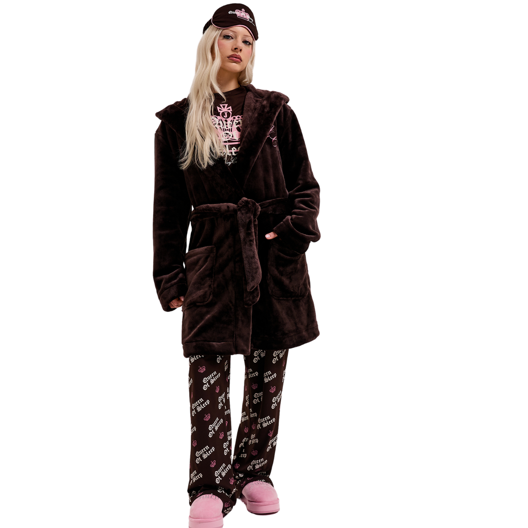 Crown Plush Hooded Robe