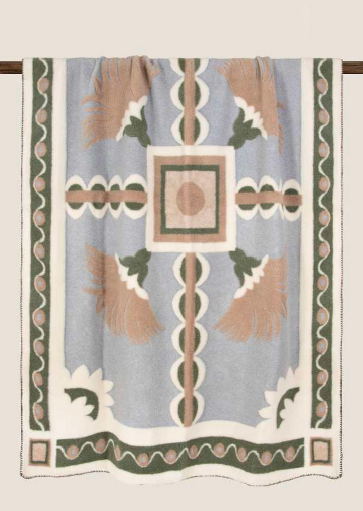 Triumph Green Boiled Wool 150x190