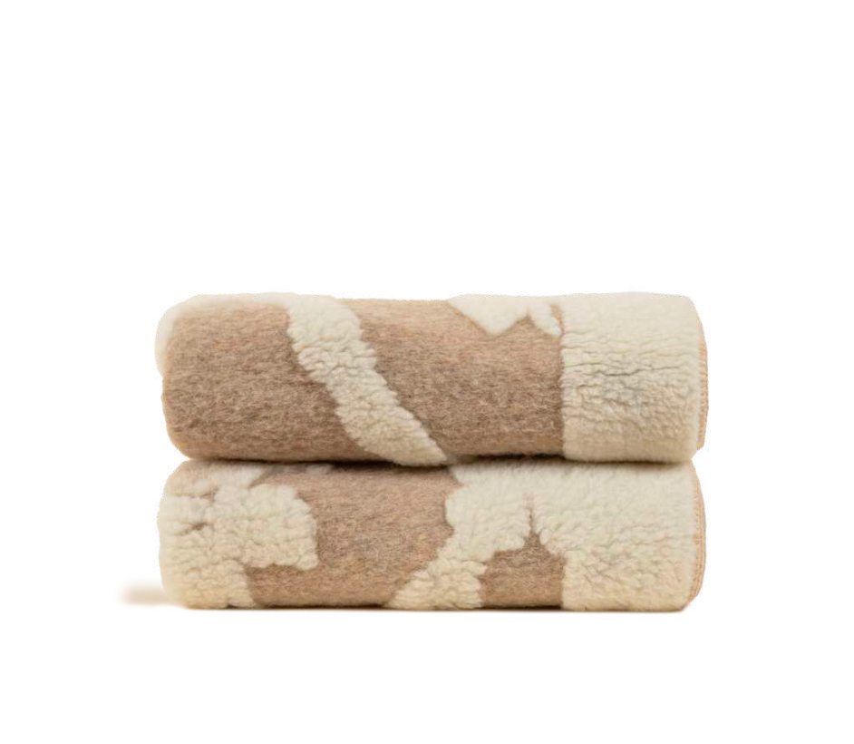 Antique Beige Boiled Wool 150x190