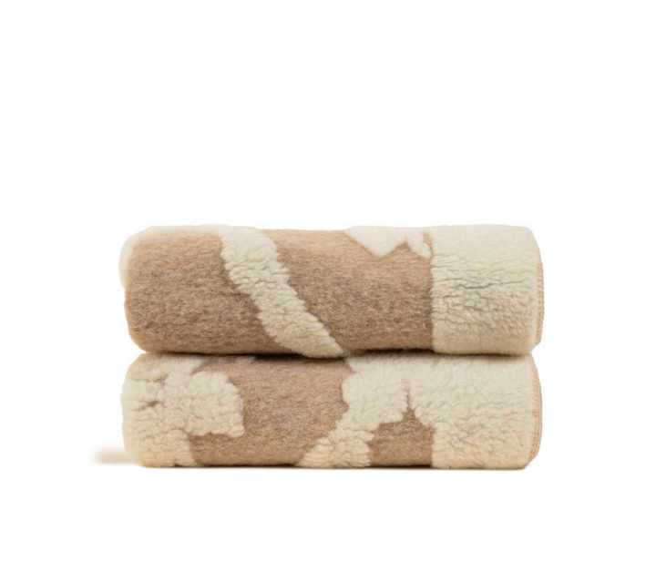 Antique Beige Boiled Wool 150x190