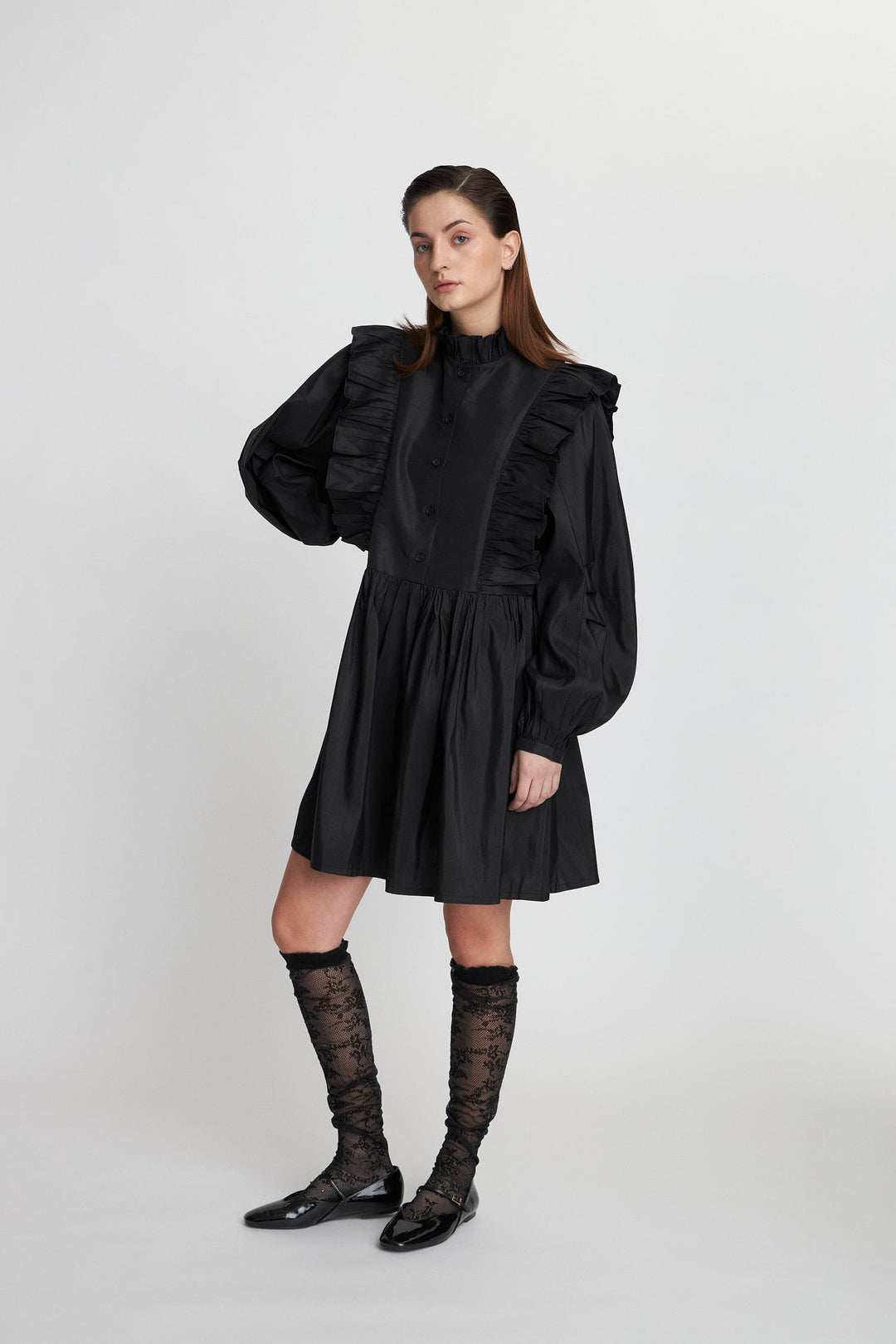 Short dress with frills