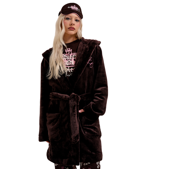 Crown Plush Hooded Robe