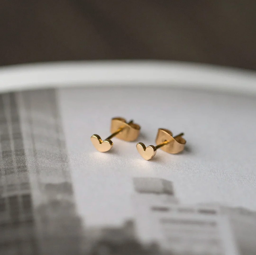Petite Heart Stud Earring