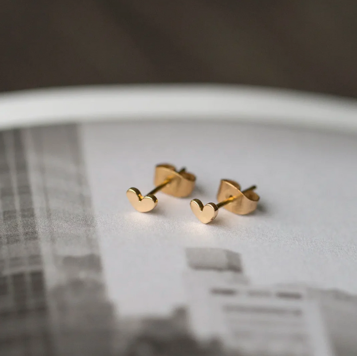 Petite Heart Stud Earring